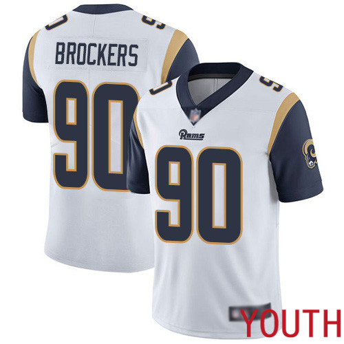 Los Angeles Rams Limited White Youth Michael Brockers Road Jersey NFL Football #90 Vapor Untouchable->youth nfl jersey->Youth Jersey